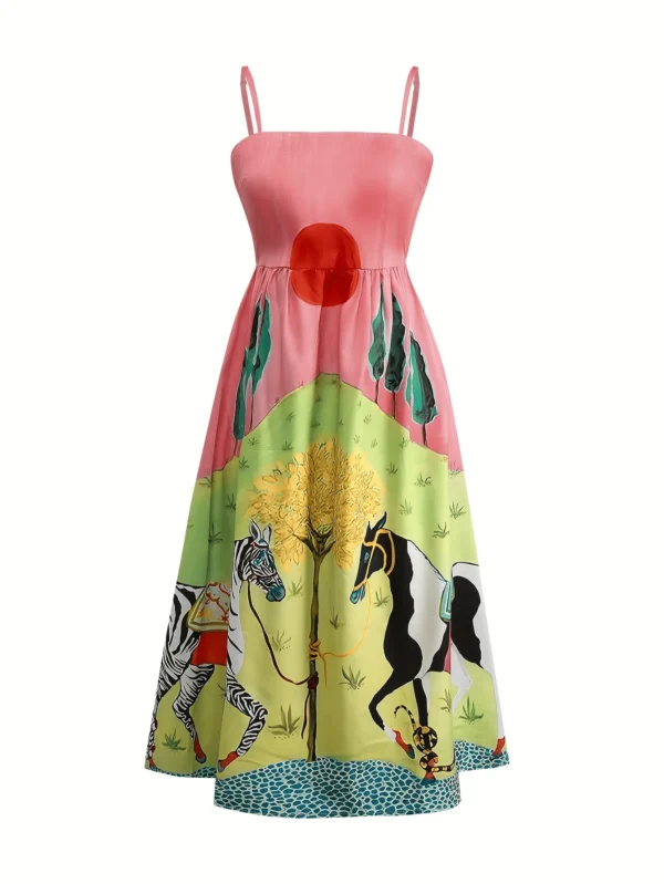 S0bfc7089859d412dbc8639a99d6e694b4.webp Elegant Animal Print Sleeveless One-Piece Summer Dress for Women Sensational Design Ladies Sling Fashion