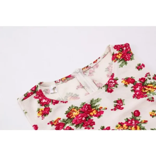 S0f22930baf784c12bb128637b9b00ceb4.webp Summer Woman Printing Sleeveless Long Dress Vintage Dress Plus Size Casual A-Line Beach Print Dress