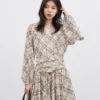 S0fb88eaf9b704c7db91b5b3e85dfde40o.webp CHIC VEN Fashion Women Dresses V Neck Loose Casual New A Line Lace Up Long Sleeved Plaid Dress Puff Sleeve Spring Autumn 2026