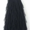 S1c24ff7189ff40faa142940034df2f51x.webp Women’s Elastic High Waist Tulle Mesh Irregular Layered Tutu Skirt Pleated A Line Long Maxi Skirt for Spring Summer
