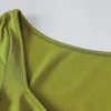 S2ed466cbb5544aef9a937349bac3a03e0.webp Women's Long Sleeve Ruched Bodycon Dresses Bell Sleeve Sexy Square Neck LowCut Cocktail Club Party Mini Short Dress