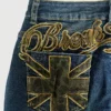 S30b7d9ab09ab4d788728a7057126a145U.webp 2026 Summer Women's High Waist Letter Print Denim Mini Skirt Y2K Distressed Bodycon Jean Skirt Casual Streetwear for Party Club