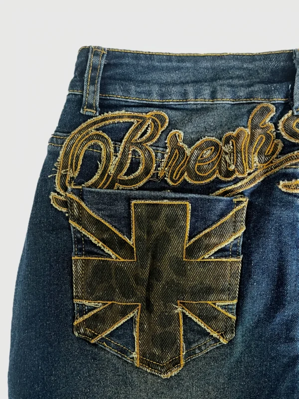 S30b7d9ab09ab4d788728a7057126a145U.webp 2026 Summer Women's High Waist Letter Print Denim Mini Skirt Y2K Distressed Bodycon Jean Skirt Casual Streetwear for Party Club
