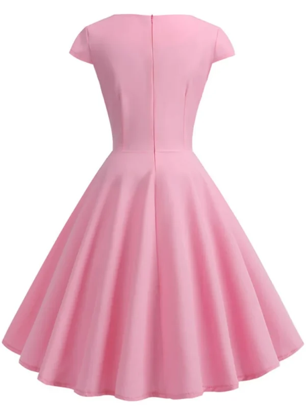 S3b0eec15daee4718b199ed4c03affb659.webp Summer Dress Women Hepburn Vintage Rockabilly Pin Up Dress Robe Femme Casual Retro Elegant Party Midi Sundress Jurken