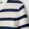 S3e1b6123d8e44ce3ae7f1983b2656f59L.webp Women Vintage Striped Knit Cardigan Short Sleeves Single Breasted O-Neck Button-up Sweater Summer Casual Tops