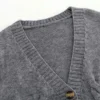 S4221747d313f4c4b9361bc5a5b3aa7f6a.webp 2026 V Neck Cropped Cardigan Women Long Sleeve Twist Knitted Sweater Coats Autumn Winter Keep Warm Korean Fashion Cardigan