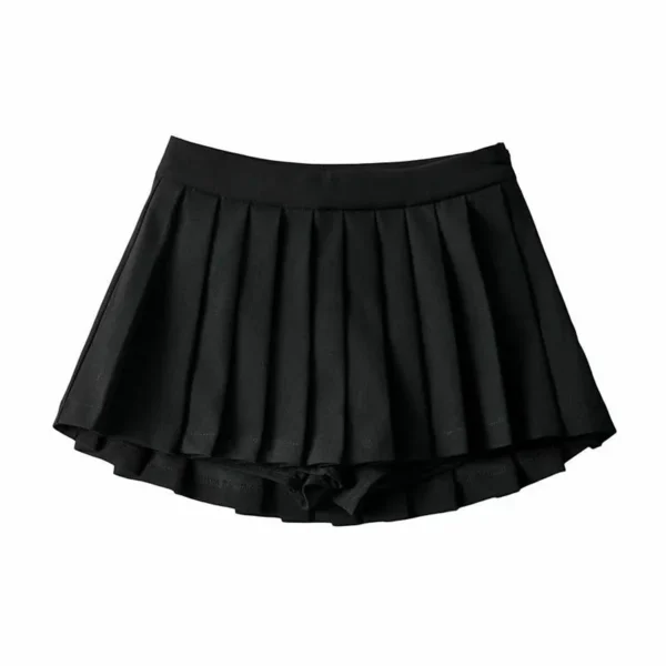 S4a807c2c82ba4b659fe48ef9f6b21da3T.webp Zoki Sexy Women Pleated Skirts High Waist Summer Vintage Mini Skirts Korean Tennis Student White Designed Dance Skirt