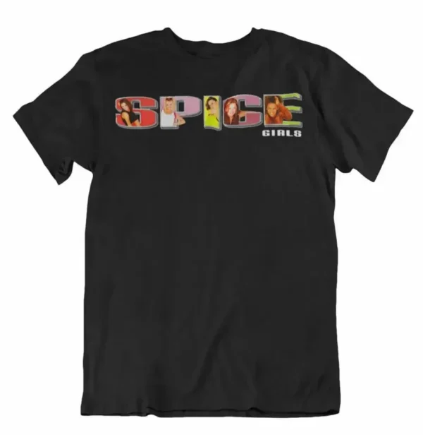 Arrival Vintage Spice Girls T-Shirt 2025 Summer Female Tops Graphic Tour Concert Ladies Women Baggy Tee Shirt Plus Size Tees