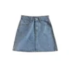Women's Summer Skirt Casual Big Size Jeans A-line Short Skirt High Waist Denim Vintage Tassel Female Clothing DURIKIES