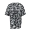Plus Size All Over Print T-Shirt - Casual Short Sleeve Top for Spring & Summer