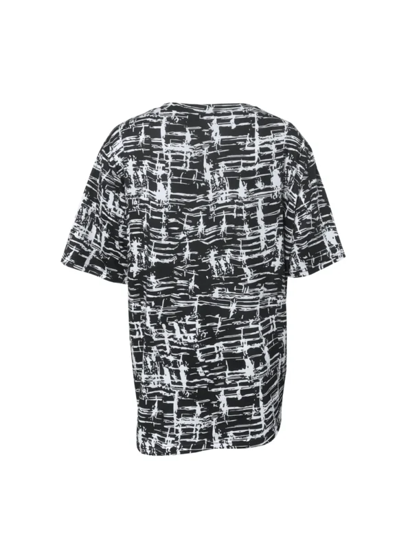 Plus Size All Over Print T-Shirt - Casual Short Sleeve Top for Spring & Summer