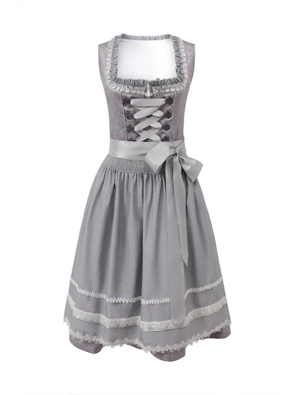S83dc19a9ef5a454a8984f40864f27eb01.webp Women's German Dirndl Dress Costumes 2 Pieces for Oktoberfest Carnival Traditional Costume Beer Suit Festive Suit