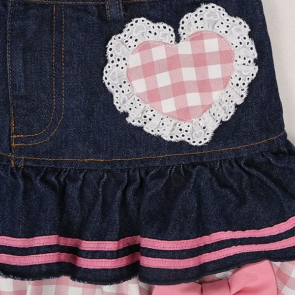 S86c1b3d1eed54d3398563fea8771e792O.webp Preppy Style Lolita Kawaii Skirts Japanese Sweet Mini Women Harajuku Cute Ball Gown Denim Skater Y2K High Waist Lace Cake Skirts