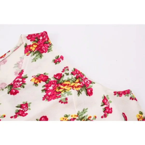 S8ad31768639441c386b6533893787c4bG.webp Summer Woman Printing Sleeveless Long Dress Vintage Dress Plus Size Casual A-Line Beach Print Dress