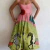 S8ee529fa08e7499798ab3e99c9703dcf3.webp Elegant Animal Print Sleeveless One-Piece Summer Dress for Women Sensational Design Ladies Sling Fashion
