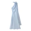 S90d1afc32cee44e393dc0ac4e163dd3ek.webp VEITCHE Elegant Women's Soft Silk Satin Long Dress Halter Backless Sleeveless Maxi Dresses Summer Lady Long Ribbon Party Gowns