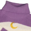 Sa66292409c864b7f8c5ded76c51dd2b3m.webp Women's Cropped Turtleneck Sweater Purple White Striped Gold Moon Embroidered Knit Top Fashionable Warm Clothing