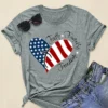 Sb6cc2839ec9445a78b000359b02b666cN.webp plus Size Women's round Neck Short Sleeve Top Featuring American Flag Design for Independence Day Summer Fashion Outfit