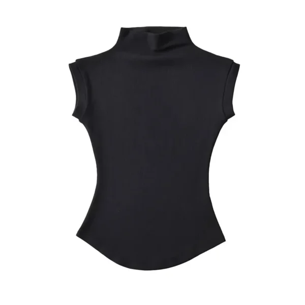 Sbe6672b1051d4de9b15785106f1f17e56.webp Women Summer Sexy Turtleneck Sleeveless T-Shirts Tops Solid Slim Fit Pullovers Causal Tees Shirts Female Streetwear Basics Tees