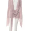 Sda5ad5d8624d4ec3bfc38d3ebf1147dbe.webp Beyprern Elegant Flare Sleeve V Neck Ruched Sheer Mesh Short Dress Pink Holiday Outfits Beach Cover-Up Dress Night Out Vestidos