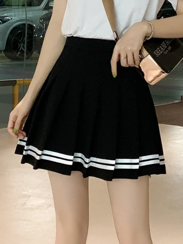 Sdb811f2c31f04f9e8cd41f1d245cbc50V.webp Kawaii Harajuku Skirts Preppy School Uniform High Waist Pleated Women Girls Lolita A-line Sailor Skirt