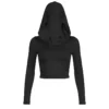 Sde56b87dabc94fb3a6f89e0ba2fd439ev.webp Women's Hooded Crop Tops Autumn Solid Color Long Sleeve Cowl Neck Slim Fit Short T-Shirt Streetwear Sporty Basics Tees