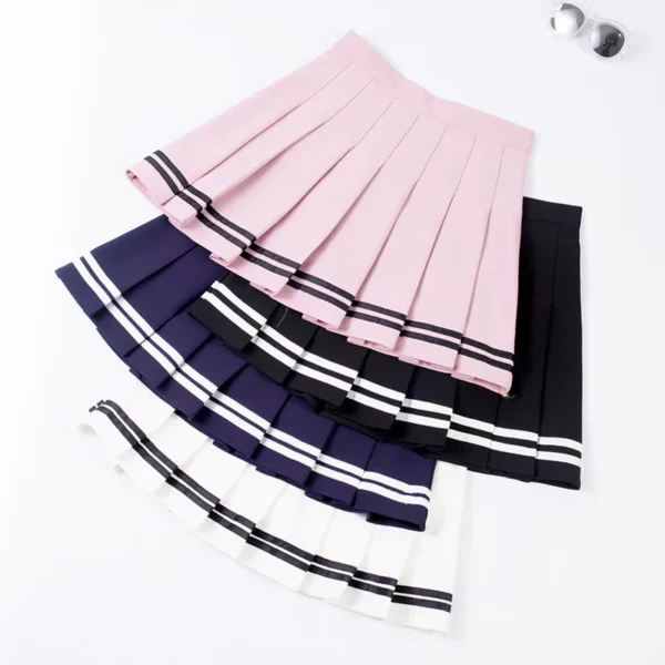 Sf5ddbfd80c1243c7ae7000dcd4d730e5v.webp Kawaii Harajuku Skirts Preppy School Uniform High Waist Pleated Women Girls Lolita A-line Sailor Skirt